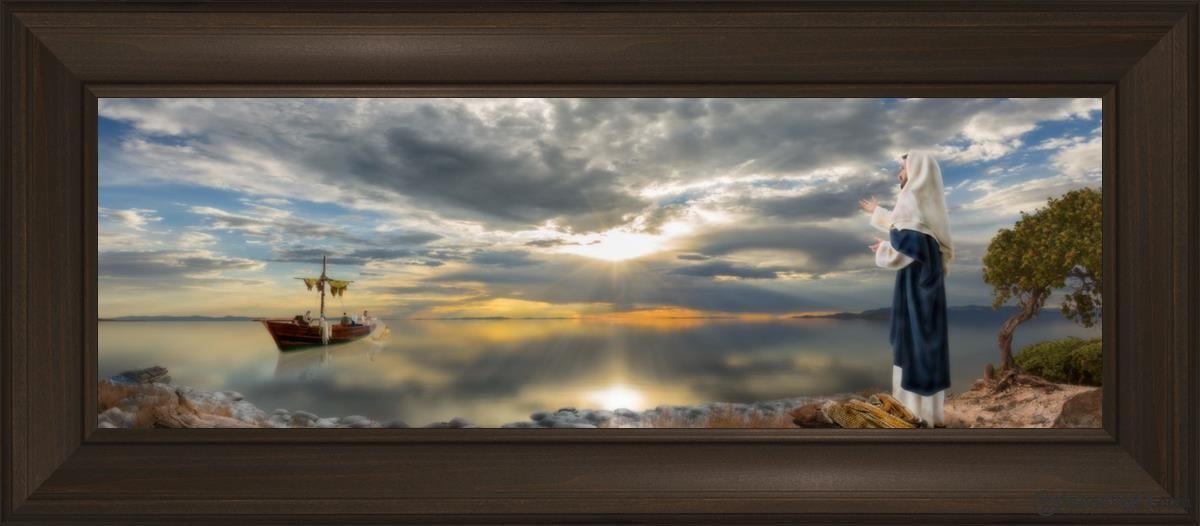 Cast Thy Net Open Edition Canvas / 36 X 12 Frame B 18 3/4 42 Art
