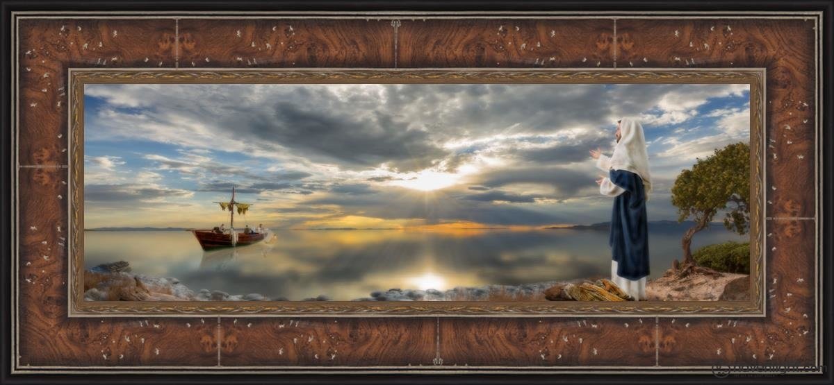Cast Thy Net Open Edition Print / 24 X 8 Frame A 13 3/4 29 Art