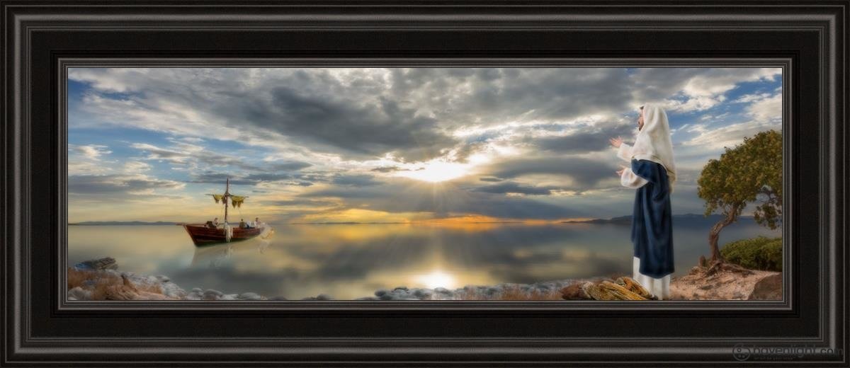 Cast Thy Net Open Edition Print / 24 X 8 Frame E 12 1/4 28 Art