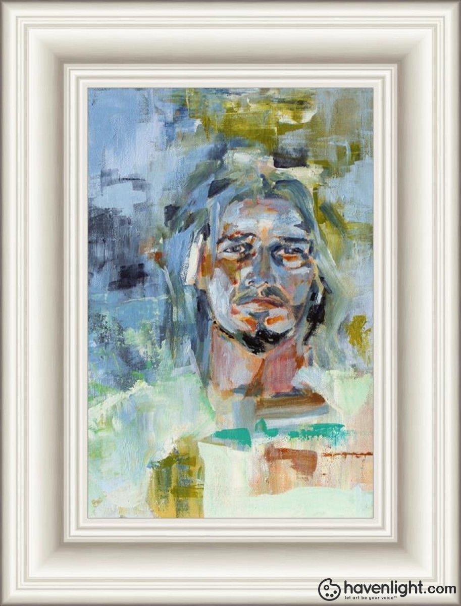 Christ In Gethsemane Open Edition Print / 14 X 21 Frame C 29 1/4 22 Art