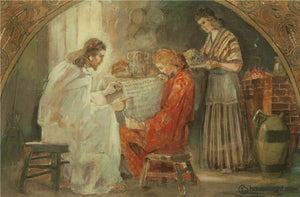 Christ With Mary And Martha Art