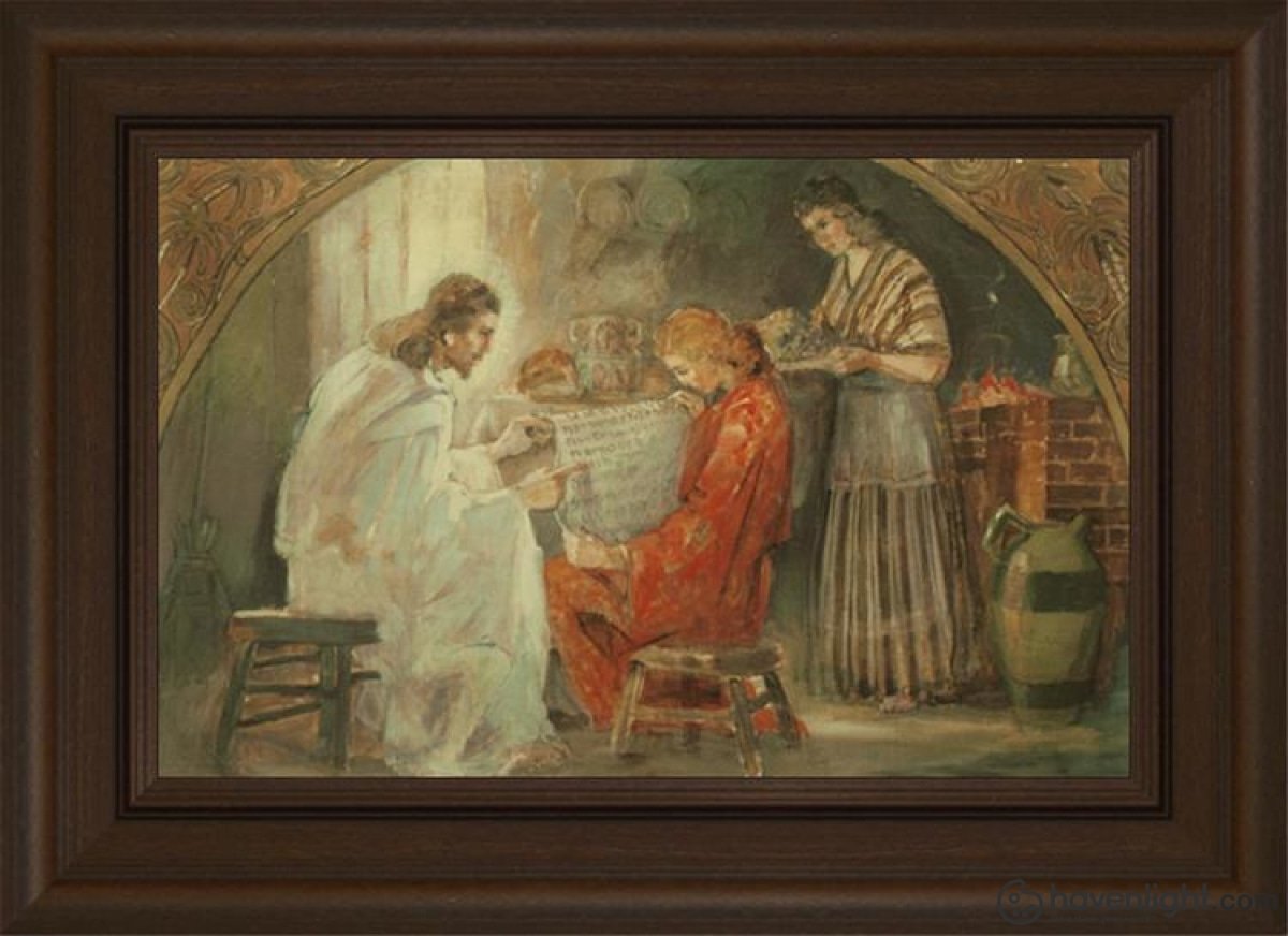 Christ With Mary And Martha Open Edition Canvas / 14 X 9 1/4 Frame A 13 1/2 18 Art