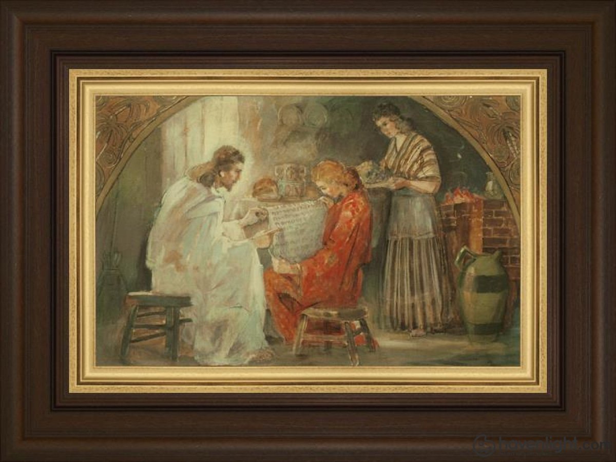 Christ With Mary And Martha Open Edition Canvas / 14 X 9 1/4 Frame B 15 20 Art