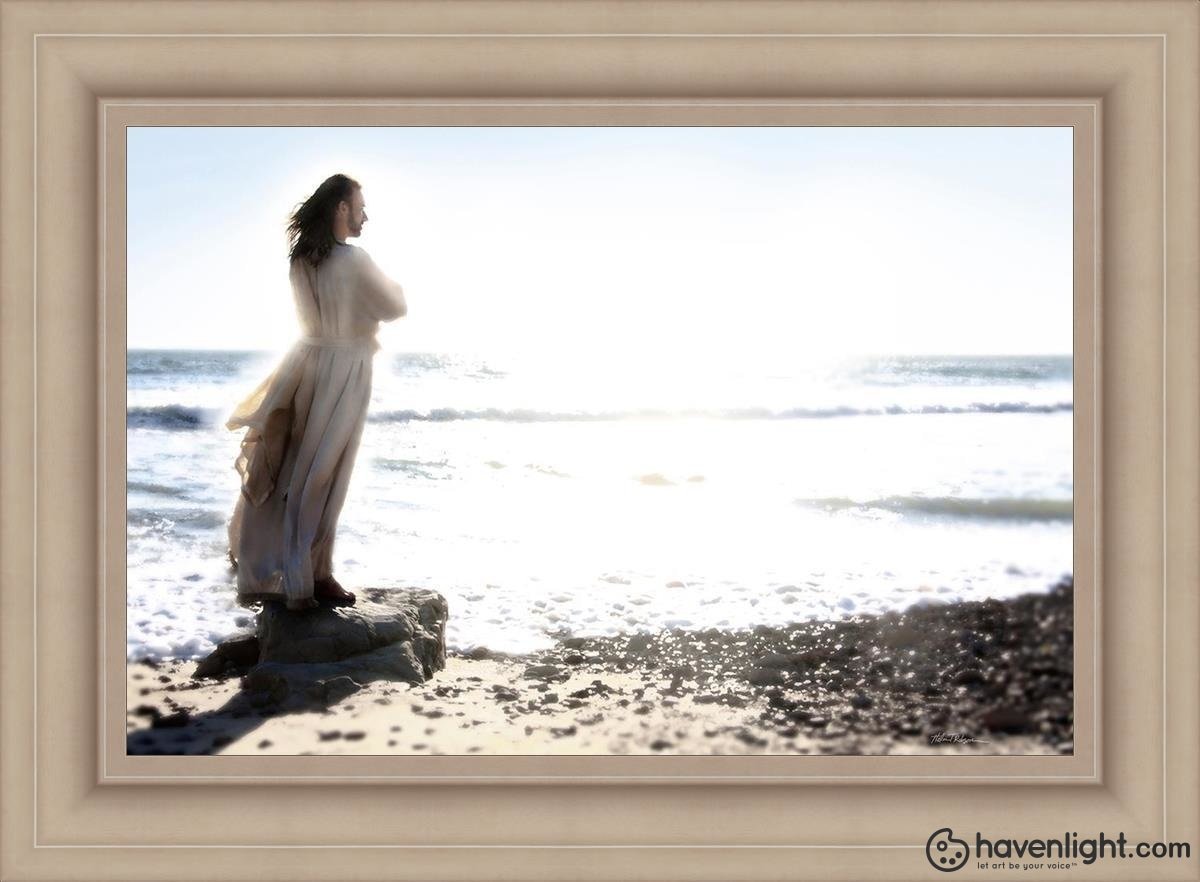 Lighthouse Open Edition Canvas / 30 X 20 Frame I 37 3/4 27 Art