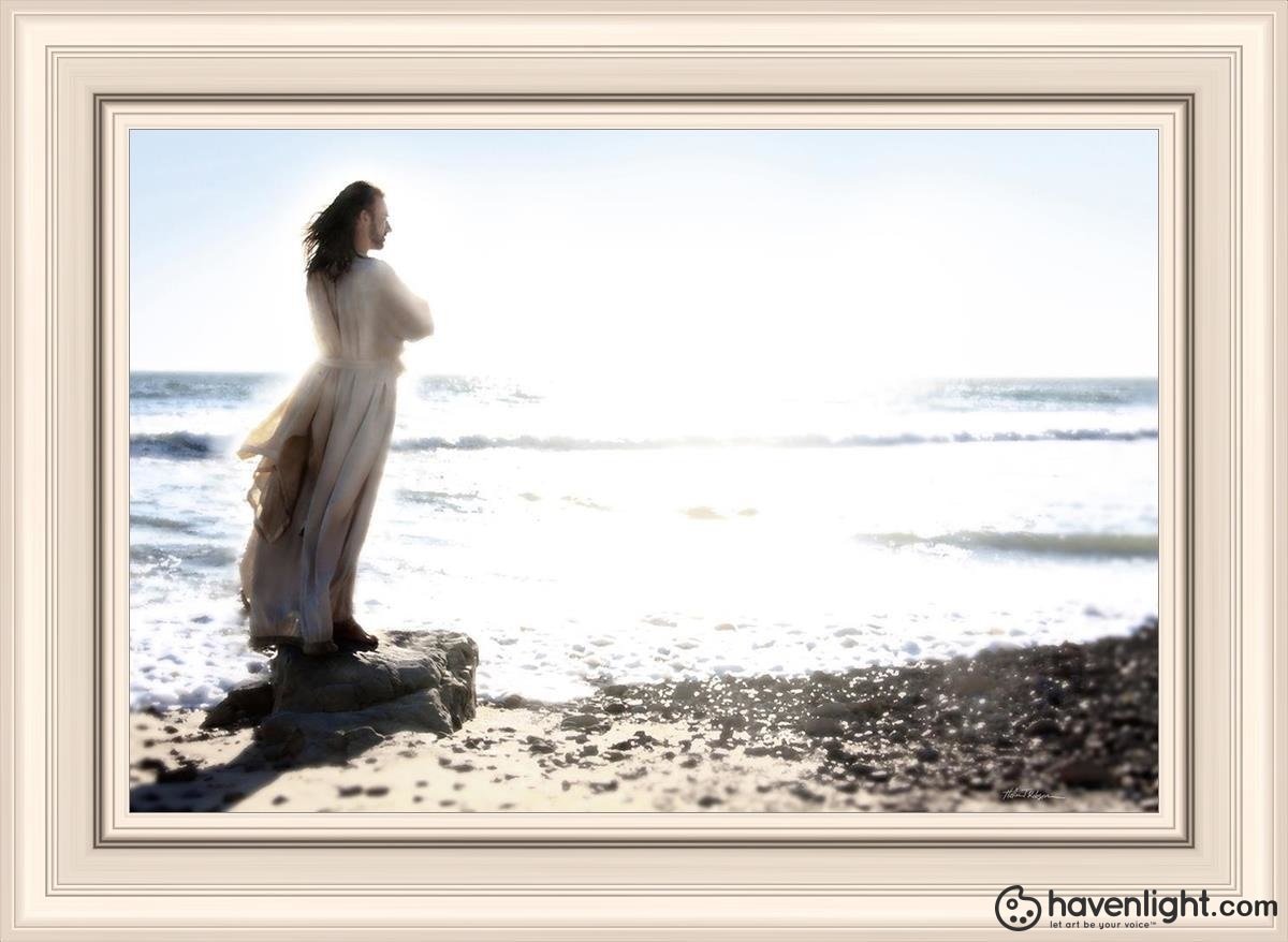 Lighthouse Open Edition Canvas / 36 X 24 Frame W 44 3/4 32 Art
