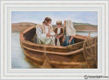 Little Fishers Of Men Open Edition Canvas / 30 X 20 Frame V 27 3/4 37 Art