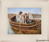 Little Fishers Of Men Open Edition Print / 10 X 8 Frame L 12 1/4 14 Art