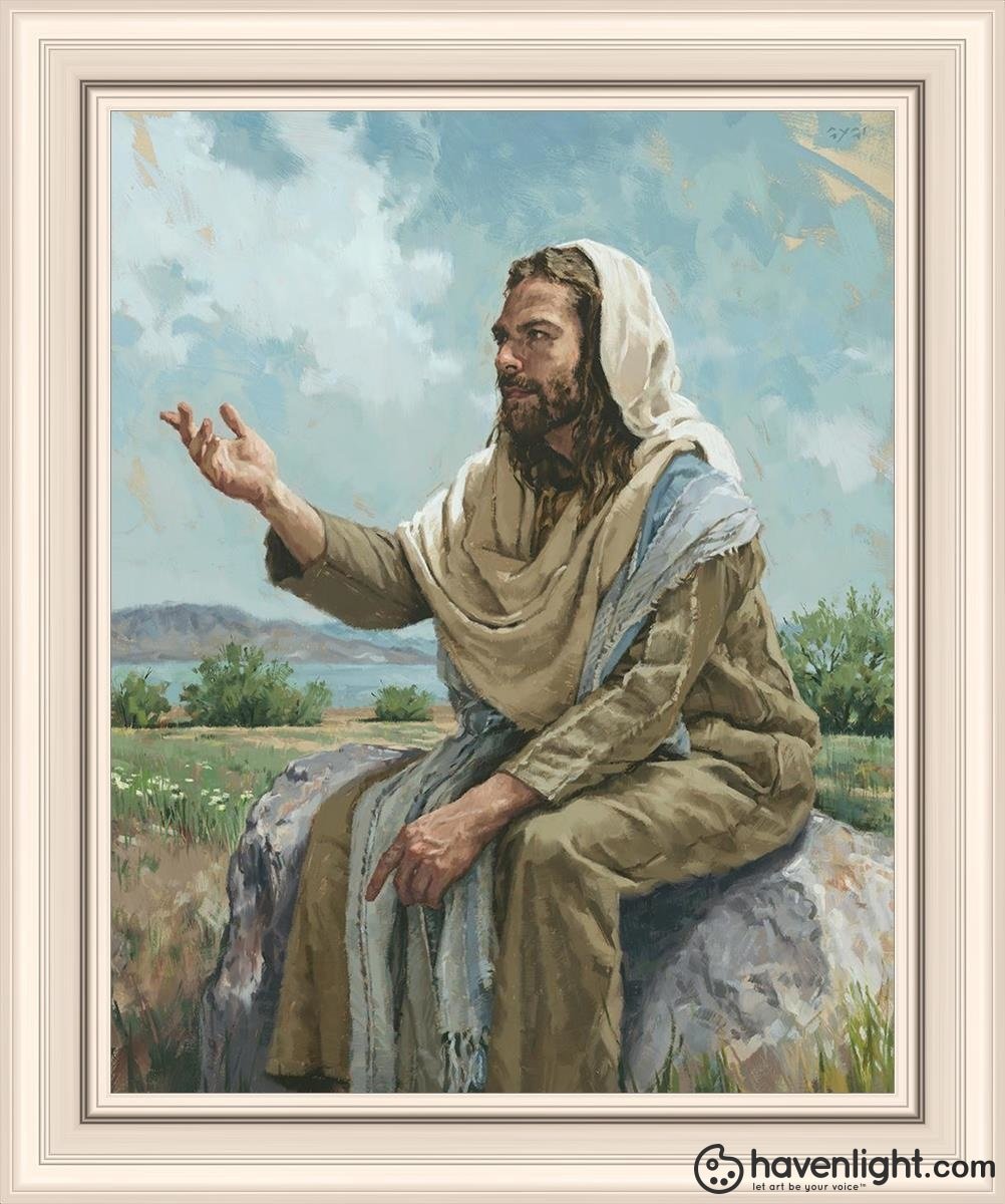 The Sermon On The Mount Open Edition Canvas / 16 X 20 Frame R 1/4 24 Art