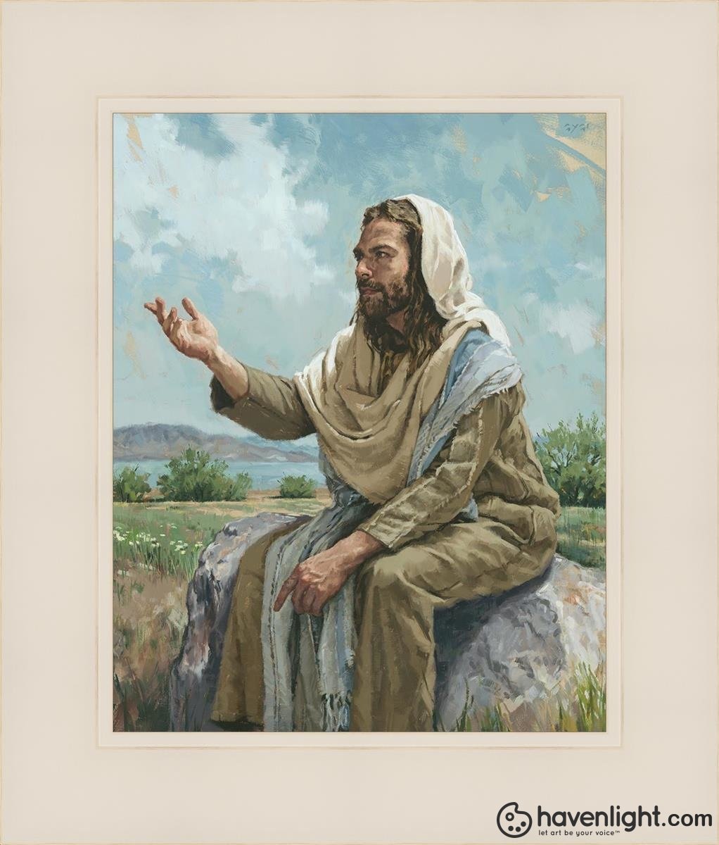 The Sermon On The Mount Open Edition Canvas / 16 X 20 Frame W 23 27 Art