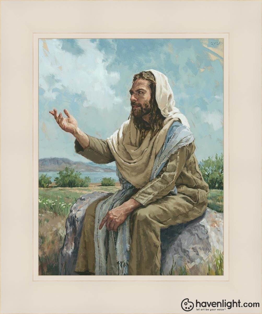 The Sermon On The Mount Open Edition Print / 11 X 14 Frame L 15 1/4 18 Art
