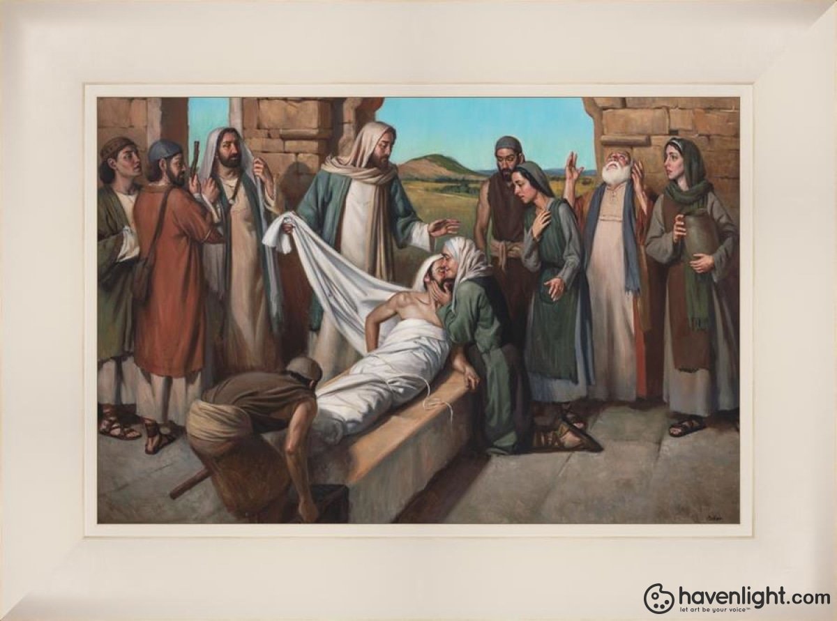 Widow Of Nain Open Edition Canvas / 24 X 16 Frame L 23 31 Art