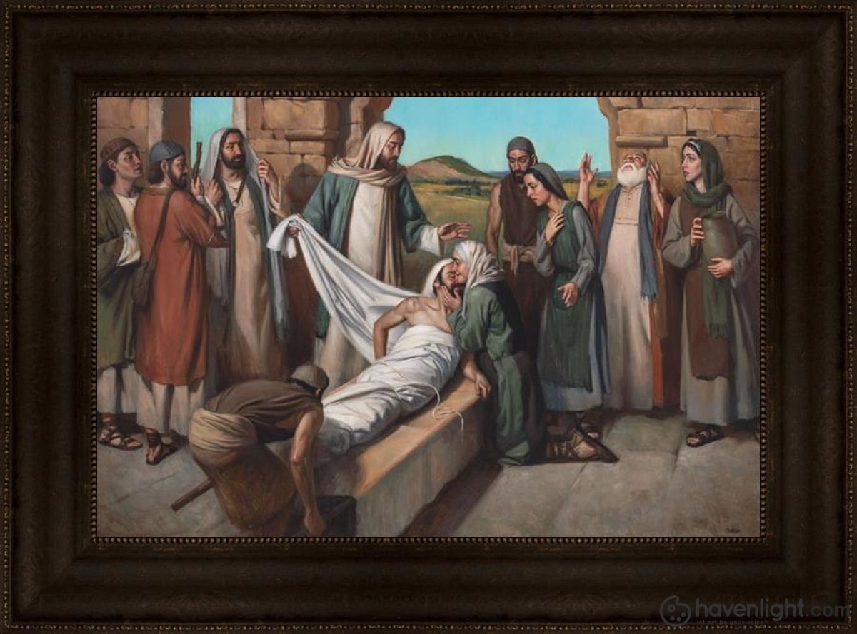 Widow Of Nain Open Edition Canvas / 24 X 16 Frame T 22 3/4 30 Art