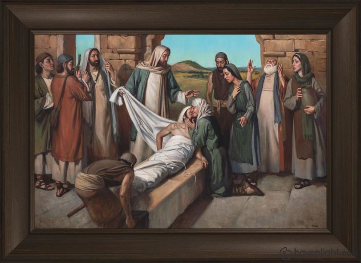 Widow Of Nain Open Edition Canvas / 30 X 20 Frame B 26 3/4 36 Art